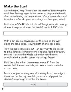 Make a Cooling Scarf instruction booklet, page 2